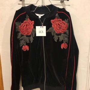 Jack Floral Velvet Bomber Jacket